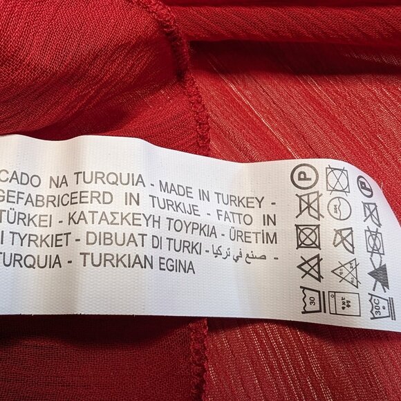 ZARA Basic NWT PLEATED BLOUSE Sz L lined mini ruffles 3/4 SLVES FORMAL ROMANCE - Picture 14 of 15